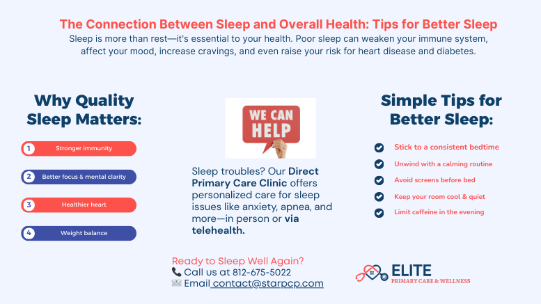 The Connection Between Sleep and Overall Health: Tips for Better Sleep